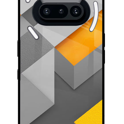 Abstract Nothing Phone 3A Glass Case Back Cover by Casekaro