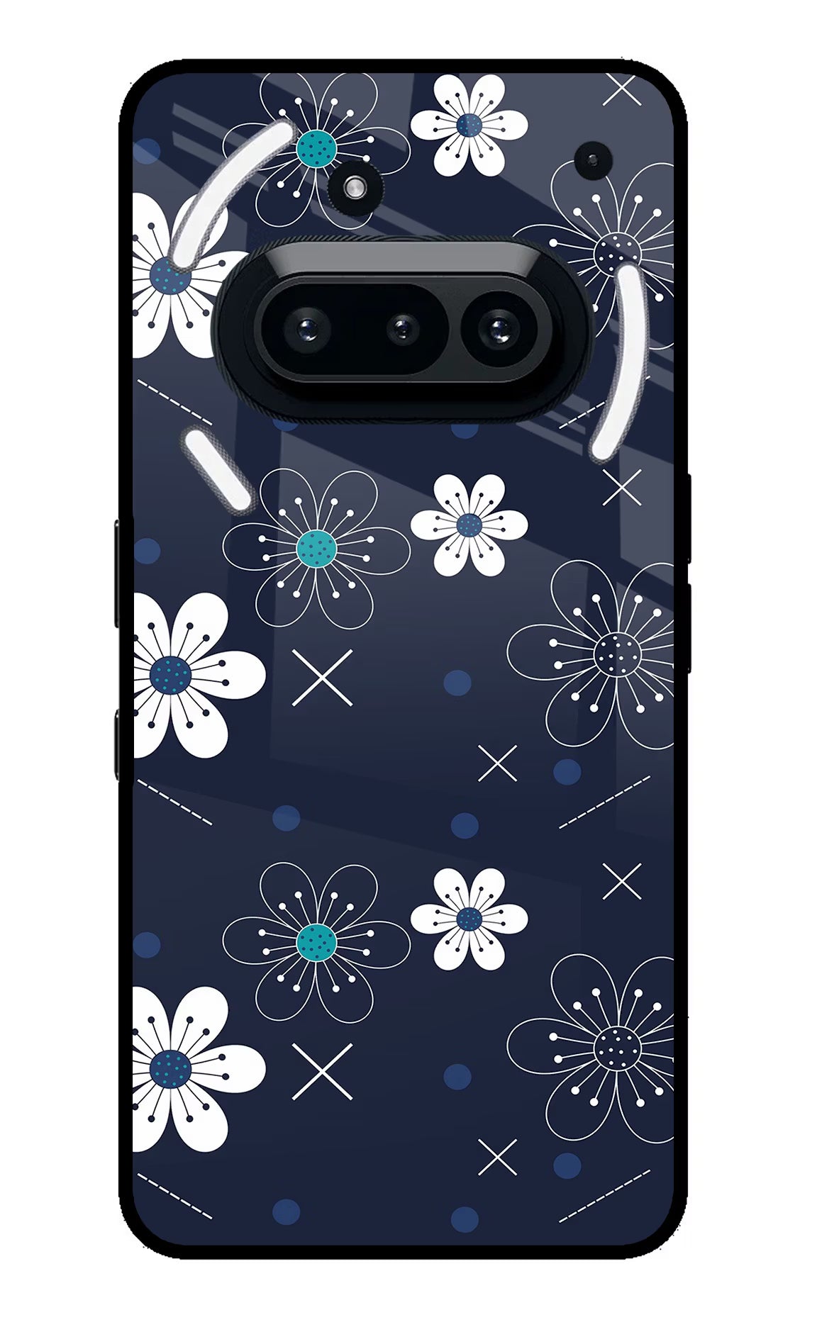 Flowers Nothing Phone 3A Glass Case Back Cover by Casekaro