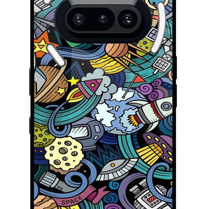 Space Abstract Nothing Phone 3A Glass Case
