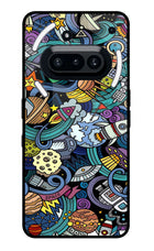 Space Abstract Nothing Phone 3A Glass Case