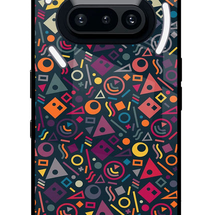 Geometric Abstract Nothing Phone 3A Glass Case Back Cover by Casekaro