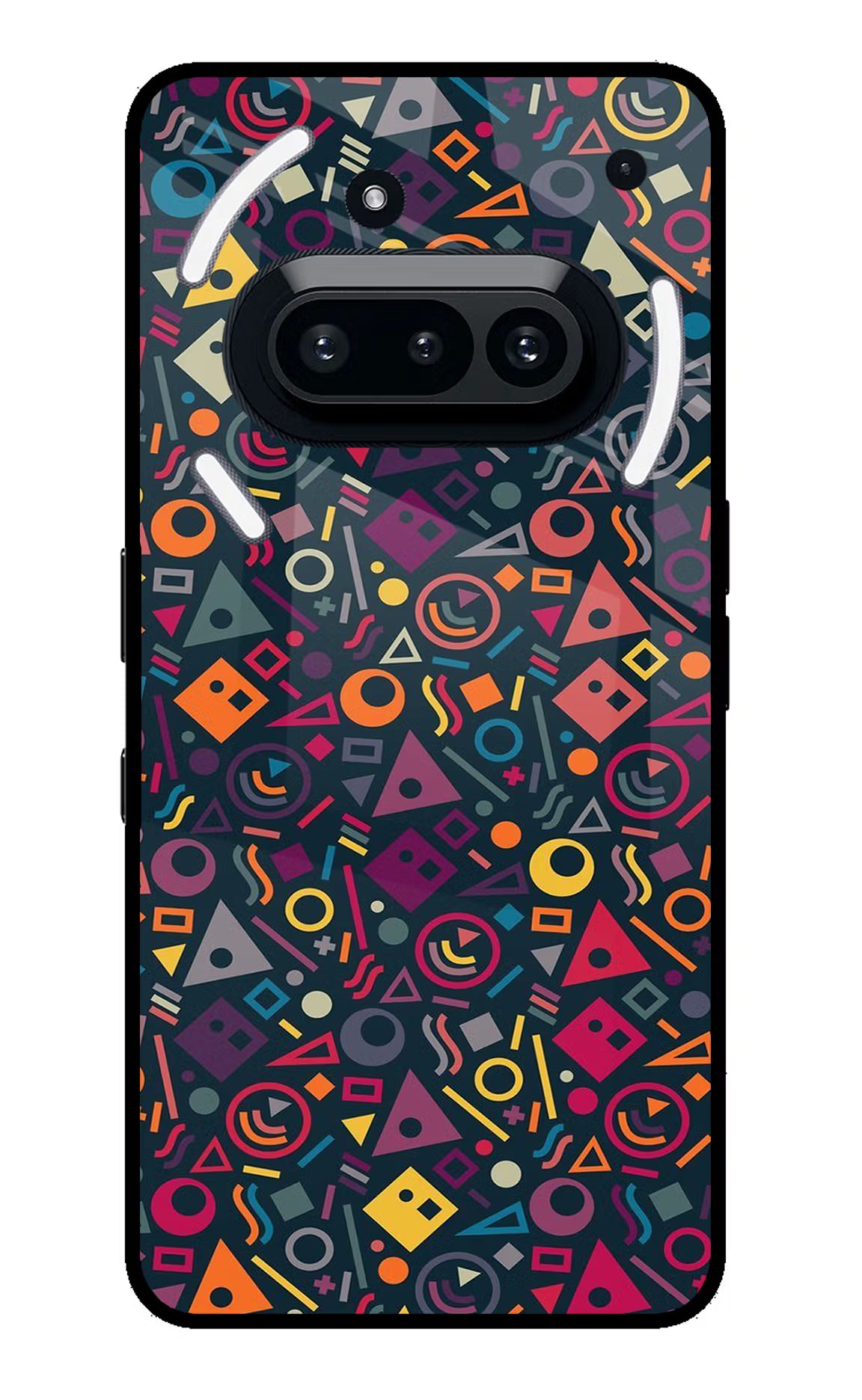Geometric Abstract Nothing Phone 3A Glass Case Back Cover by Casekaro