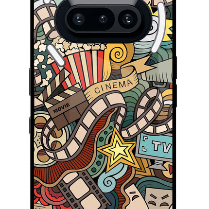 Cinema Abstract Nothing Phone 3A Glass Case Back Cover by Casekaro