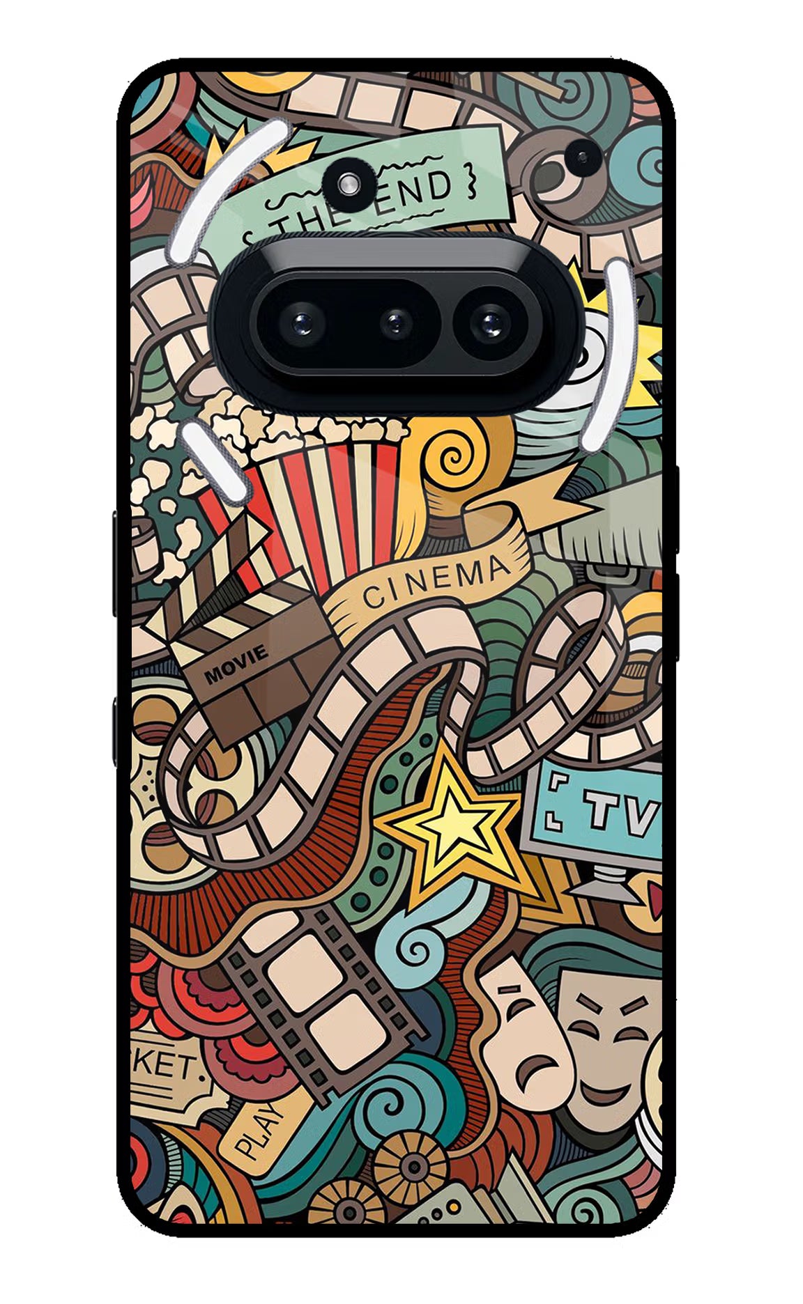 Cinema Abstract Nothing Phone 3A Glass Case Back Cover by Casekaro