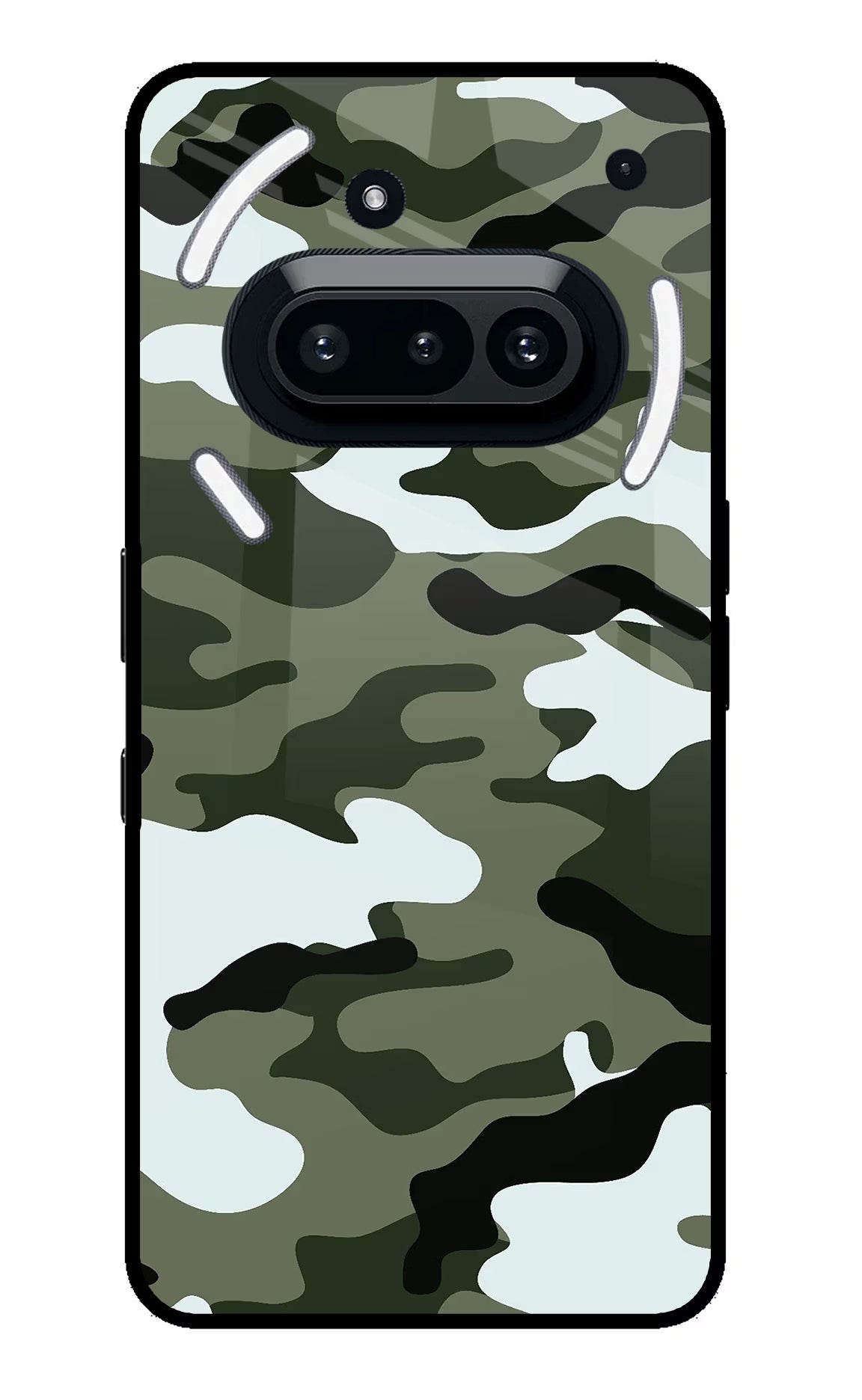 Camouflage Nothing Phone 3A Glass Case Back Cover by Casekaro