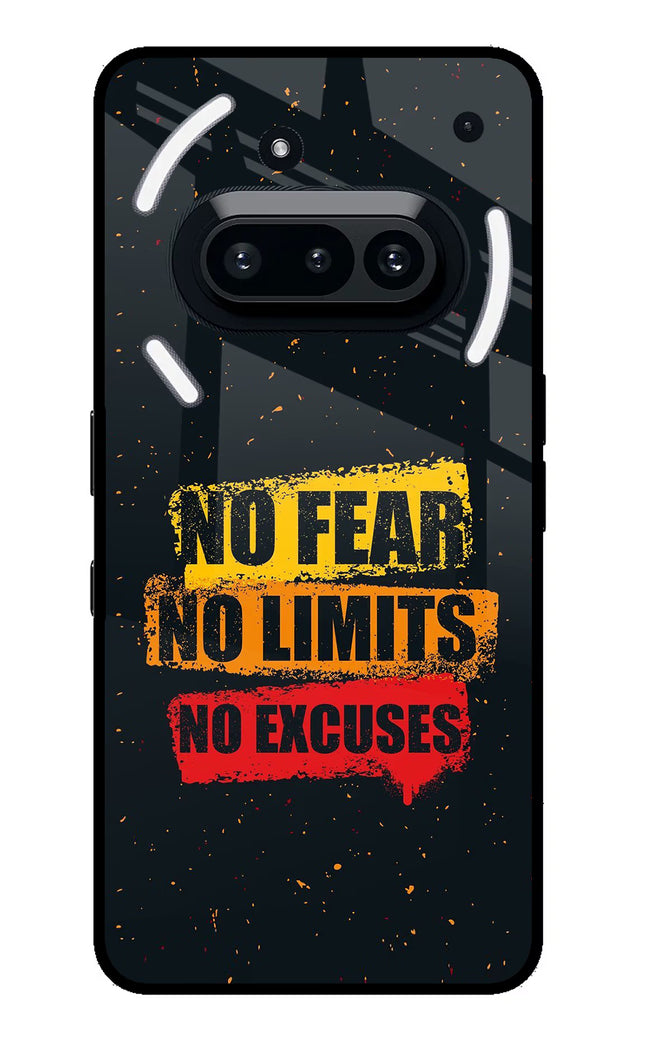 No Fear No Limits No Excuse Nothing Phone 3A Glass Case