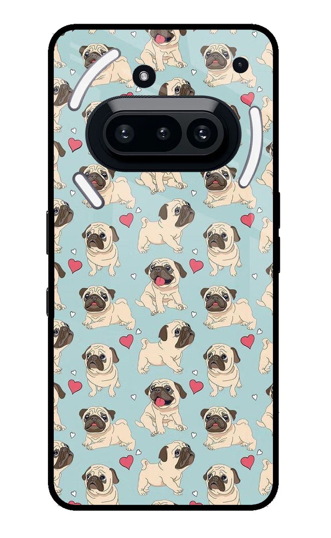 Pug Dog Nothing Phone 3A Glass Case Back Cover by Casekaro
