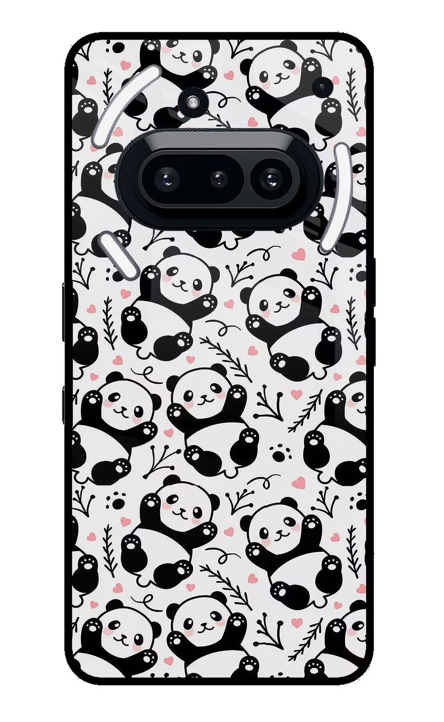 Cute Panda Nothing Phone 3A Back Cover, Metal case