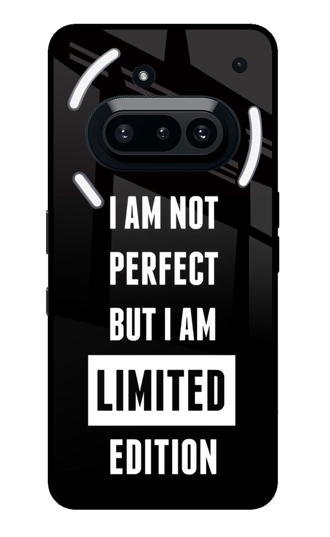 I Am Not Perfect But I Am Limited Edition Nothing Phone 3A Glass Case Back Cover by Casekaro
