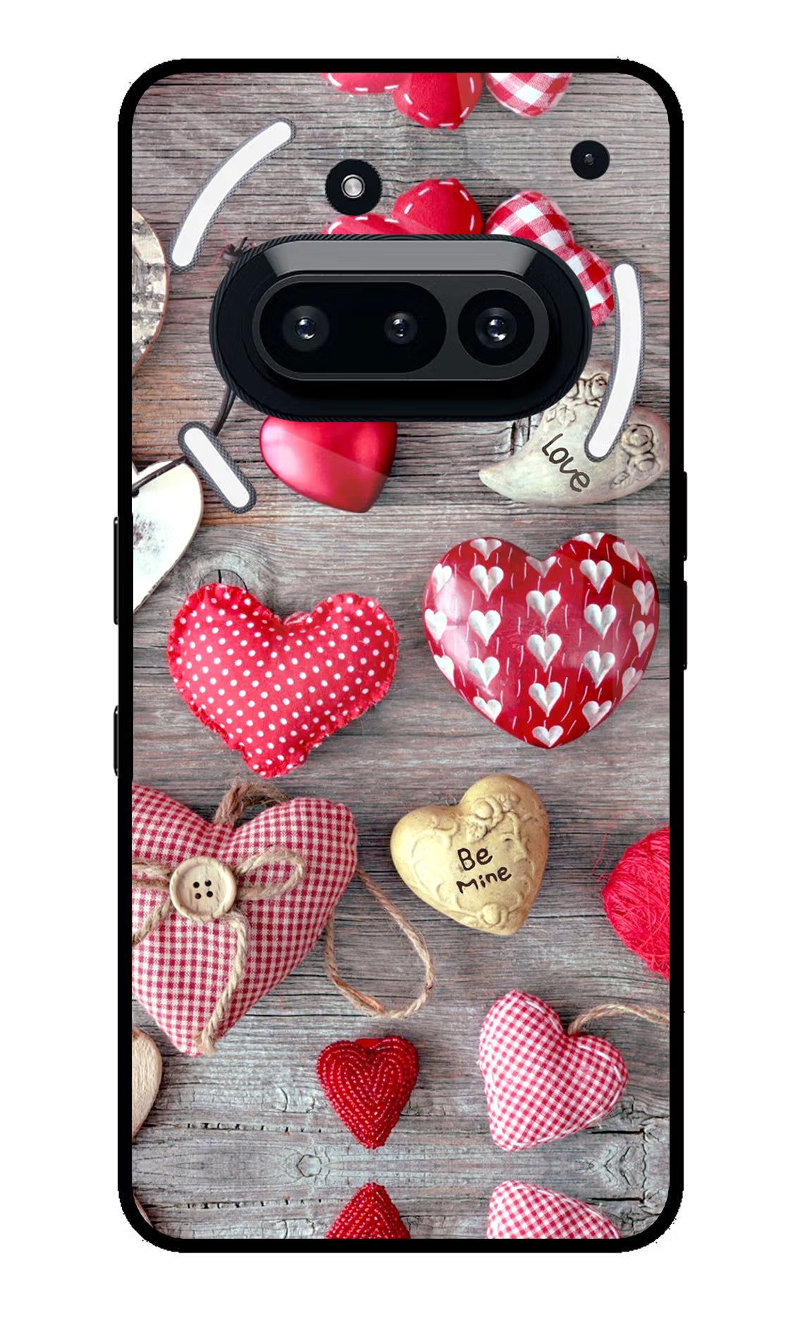 Love Wallpaper Nothing Phone 3A Glass Case Back Cover by Casekaro