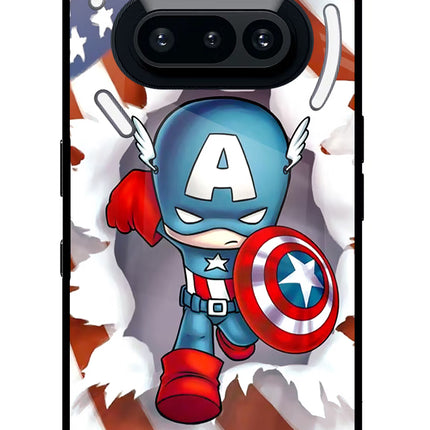 Captain America Nothing Phone 3A Glass Case Back Cover by Casekaro