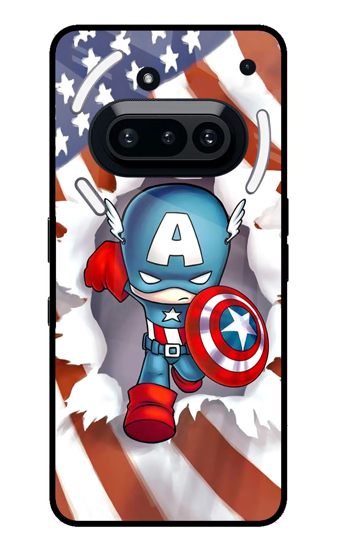 Captain America Nothing Phone 3A Glass Case