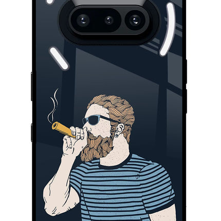 Smoking Nothing Phone 3A Glass Case Back Cover by Casekaro
