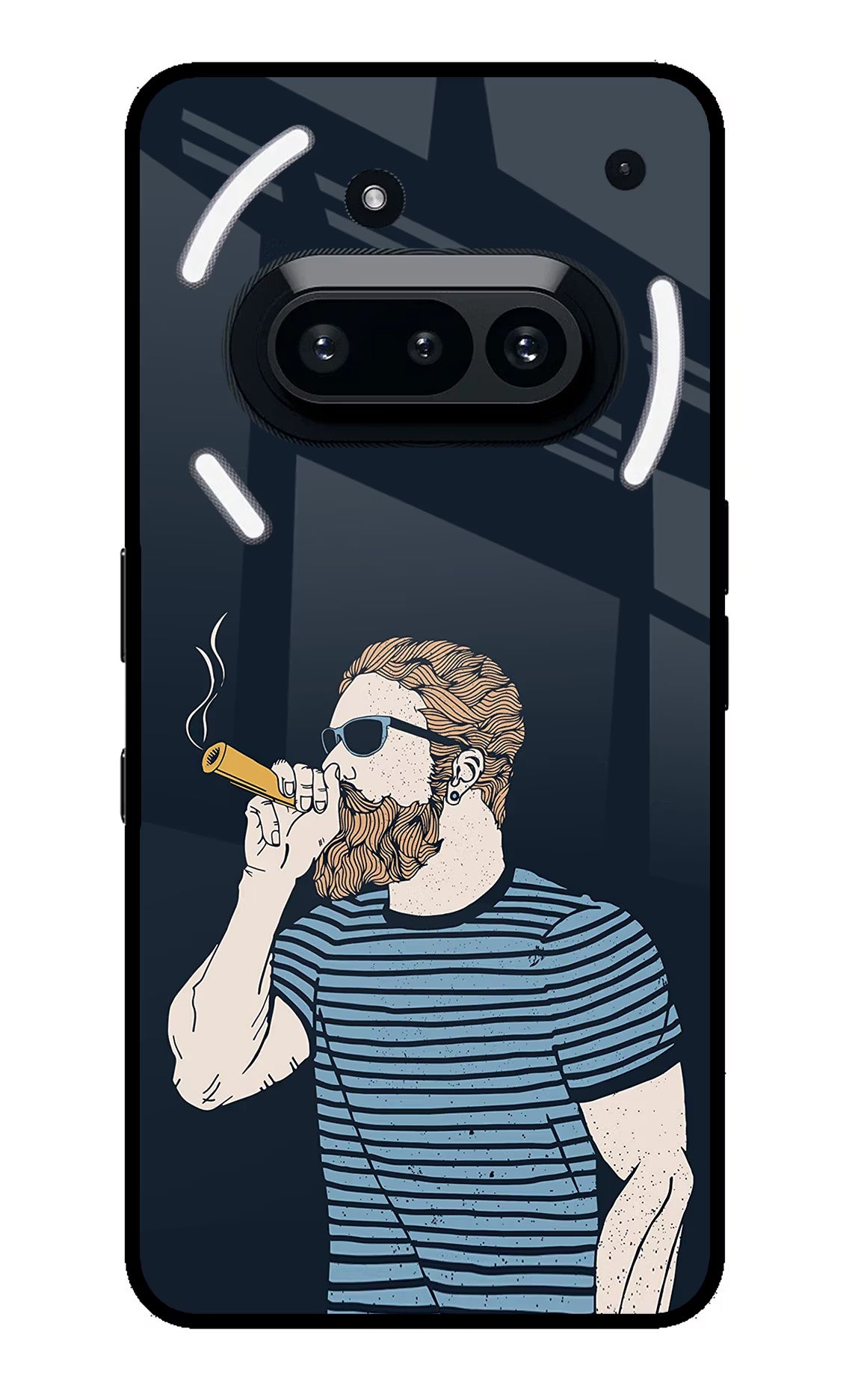 Smoking Nothing Phone 3A Glass Case Back Cover by Casekaro
