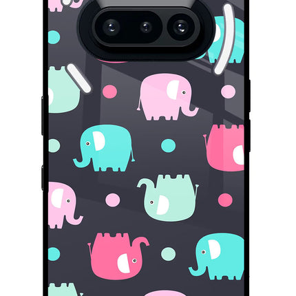 Elephants Nothing Phone 3A Glass Case Back Cover by Casekaro