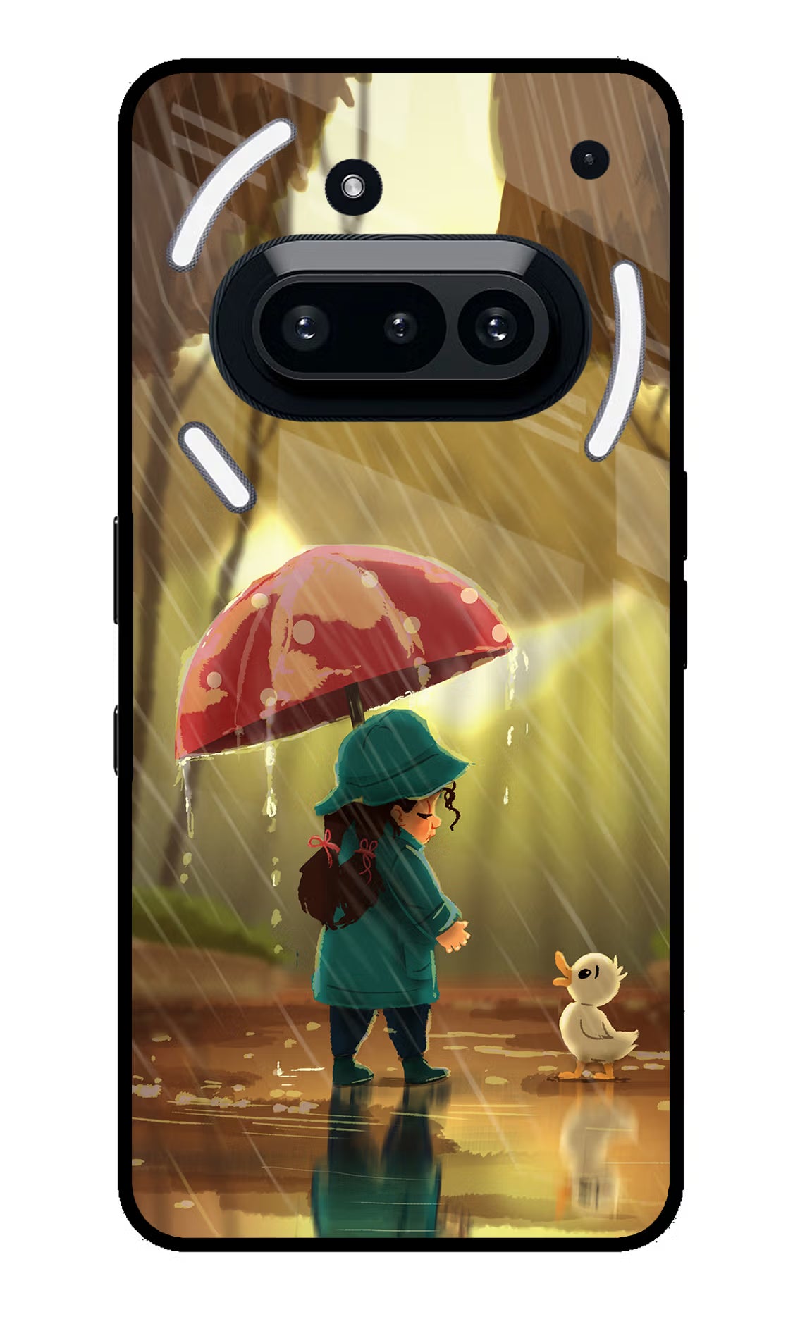 Rainy Day Nothing Phone 3A Glass Case Back Cover by Casekaro