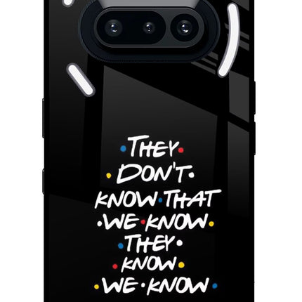 FRIENDS Dialogue Nothing Phone 3A Glass Case Back Cover by Casekaro