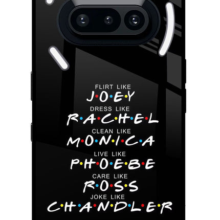 FRIENDS Character Nothing Phone 3A Glass Case Back Cover by Casekaro