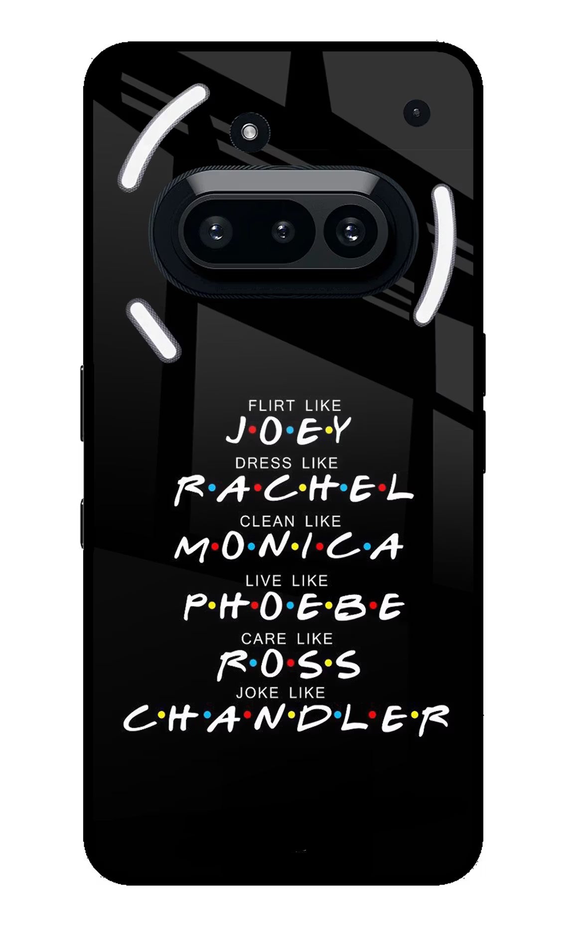 FRIENDS Character Nothing Phone 3A Glass Case Back Cover by Casekaro