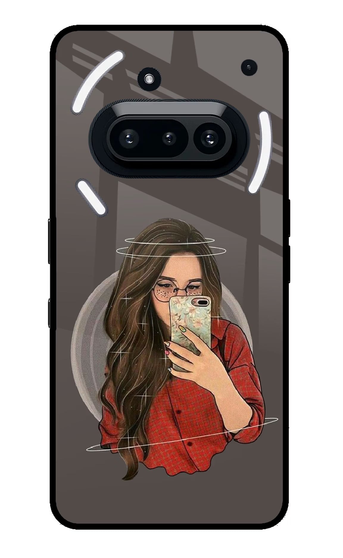 Selfie Queen Nothing Phone 3A Glass Case Back Cover by Casekaro