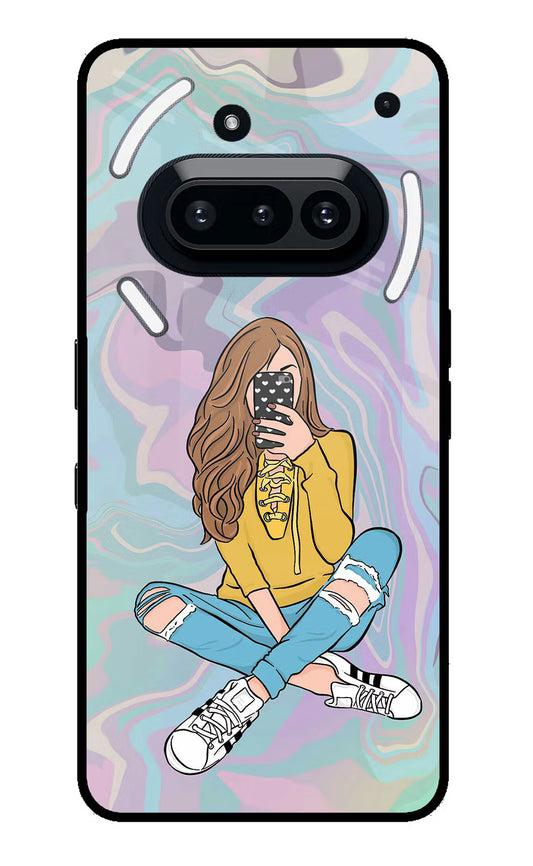 Selfie Girl Nothing Phone 3A Glass Case