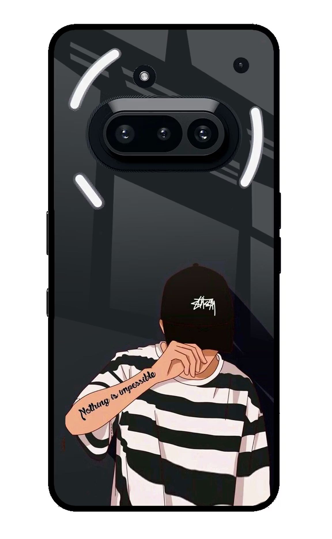 Aesthetic Boy Nothing Phone 3A Glass Case Back Cover by Casekaro