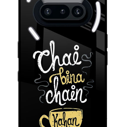 Chai Bina Chain Kaha Re Nothing Phone 3A Glass Case Back Cover by Casekaro