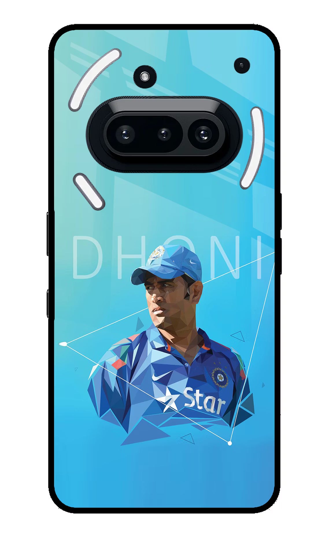 Dhoni Artwork Nothing Phone 3A Glass Case