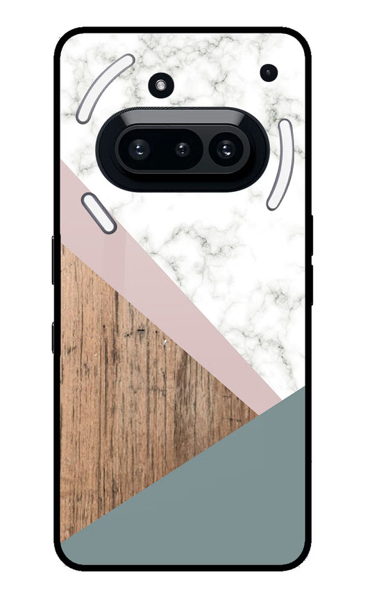 Marble wood Abstract Nothing Phone 3A Glass Case