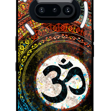 Om Cultural Nothing Phone 3A Glass Case Back Cover by Casekaro