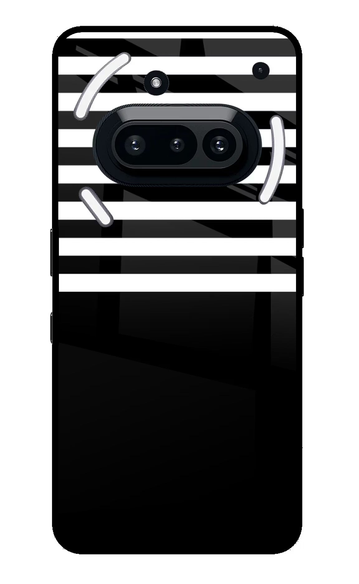 Black and White Print Nothing Phone 3A Glass Case Back Cover by Casekaro