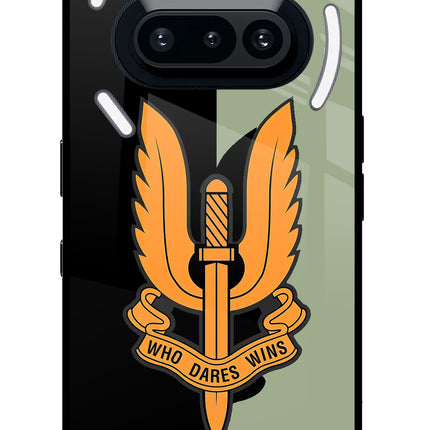 Balidan Logo Nothing Phone 3A Glass Case Back Cover by Casekaro