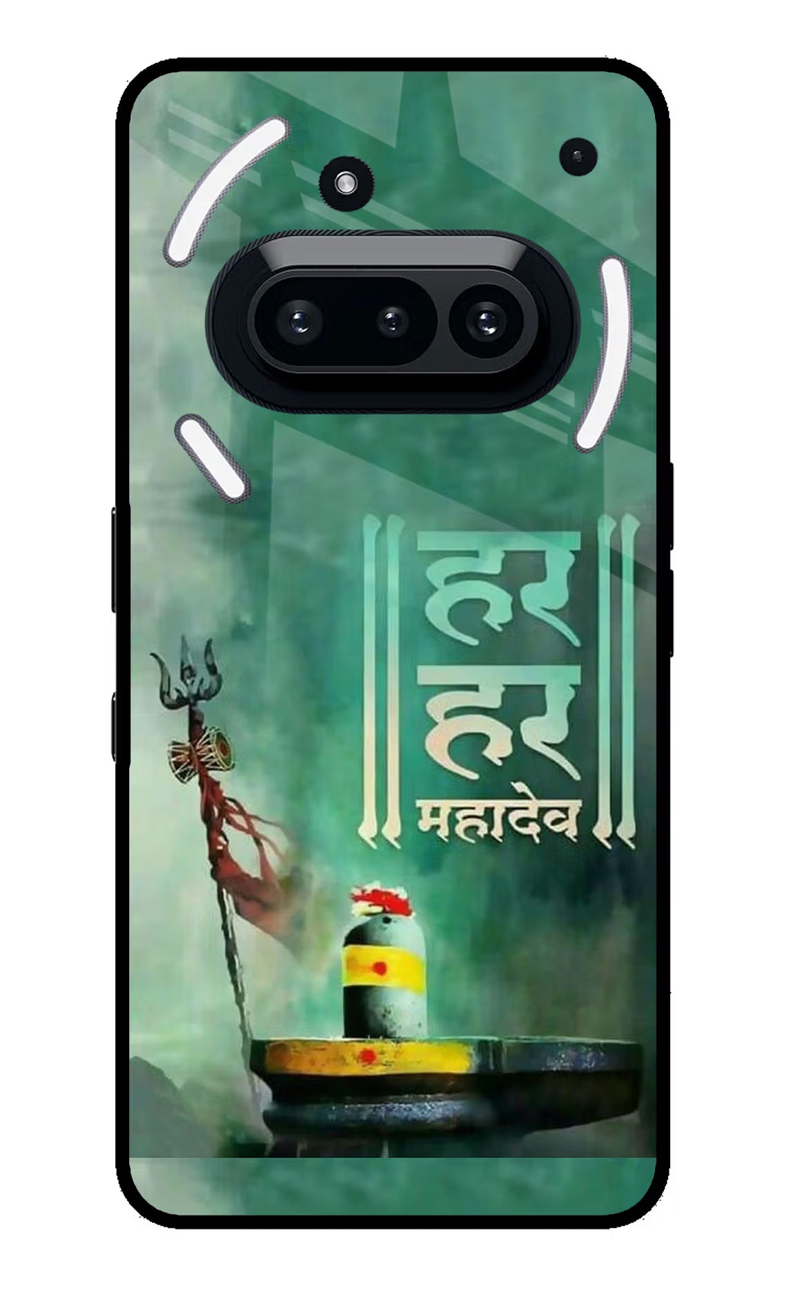 Har Har Mahadev Shivling Nothing Phone 3A Glass Case Back Cover by Casekaro