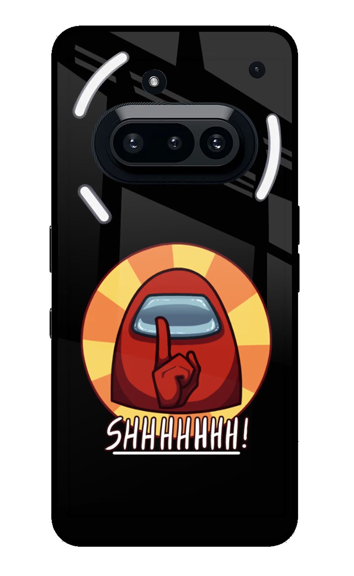 Among Us Shhh! Nothing Phone 3A Glass Case Back Cover by Casekaro