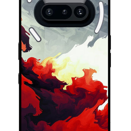 Fire Cloud Nothing Phone 3A Glass Case Back Cover by Casekaro
