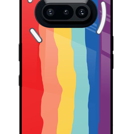 Rainbow Nothing Phone 3A Glass Case Back Cover by Casekaro