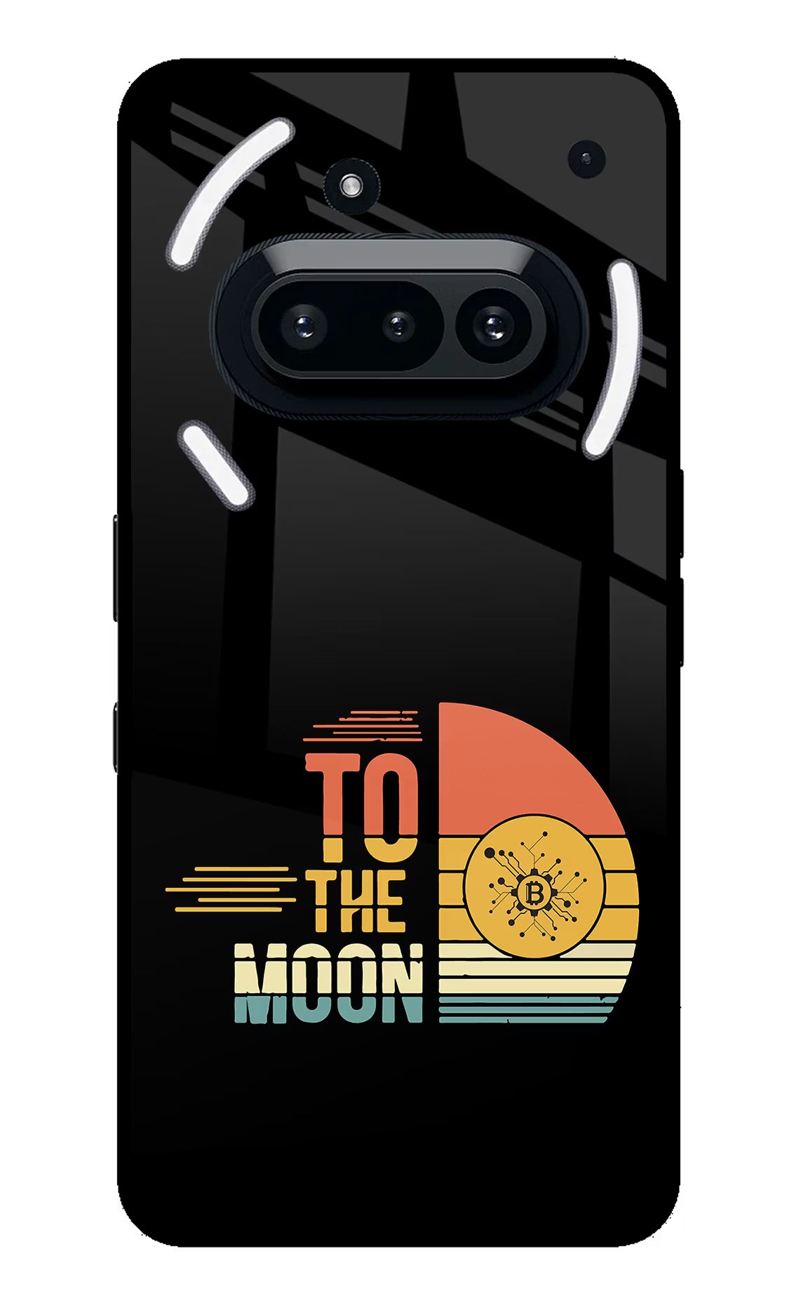 To the Moon Nothing Phone 3A Glass Case Back Cover by Casekaro
