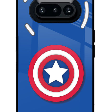 Shield Nothing Phone 3A Glass Case Back Cover by Casekaro