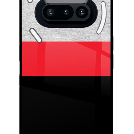 Tri Color Pattern Nothing Phone 3A Glass Case Back Cover by Casekaro