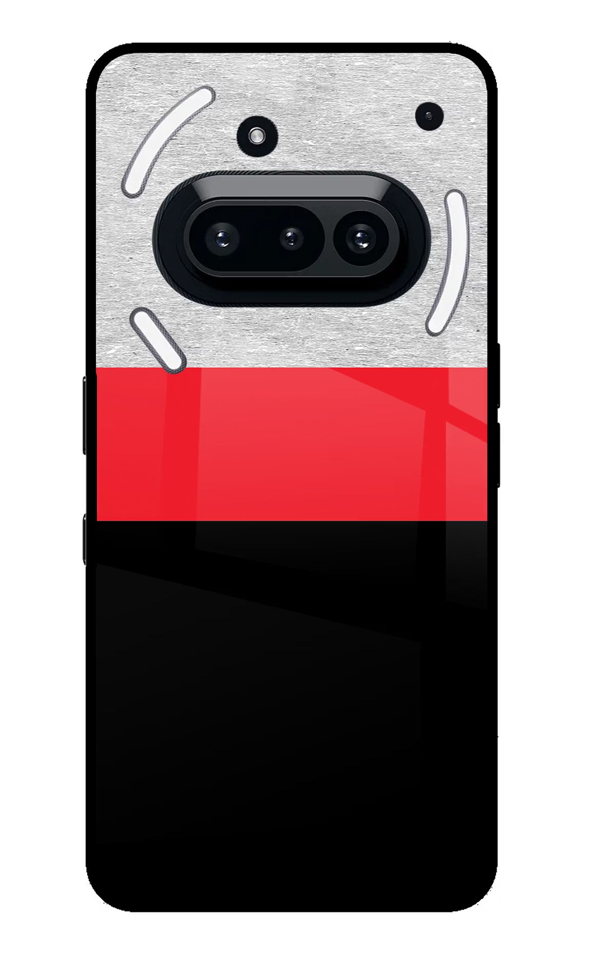 Tri Color Pattern Nothing Phone 3A Glass Case Back Cover by Casekaro