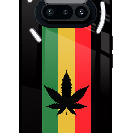 Weed Flag Nothing Phone 3A Glass Case Back Cover by Casekaro