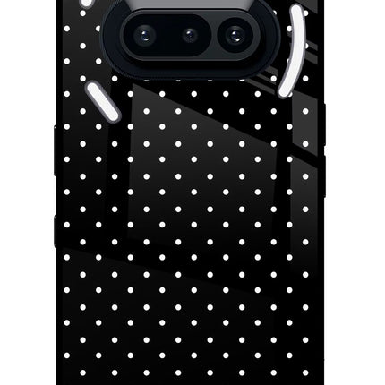 White Dots Nothing Phone 3A Glass Case