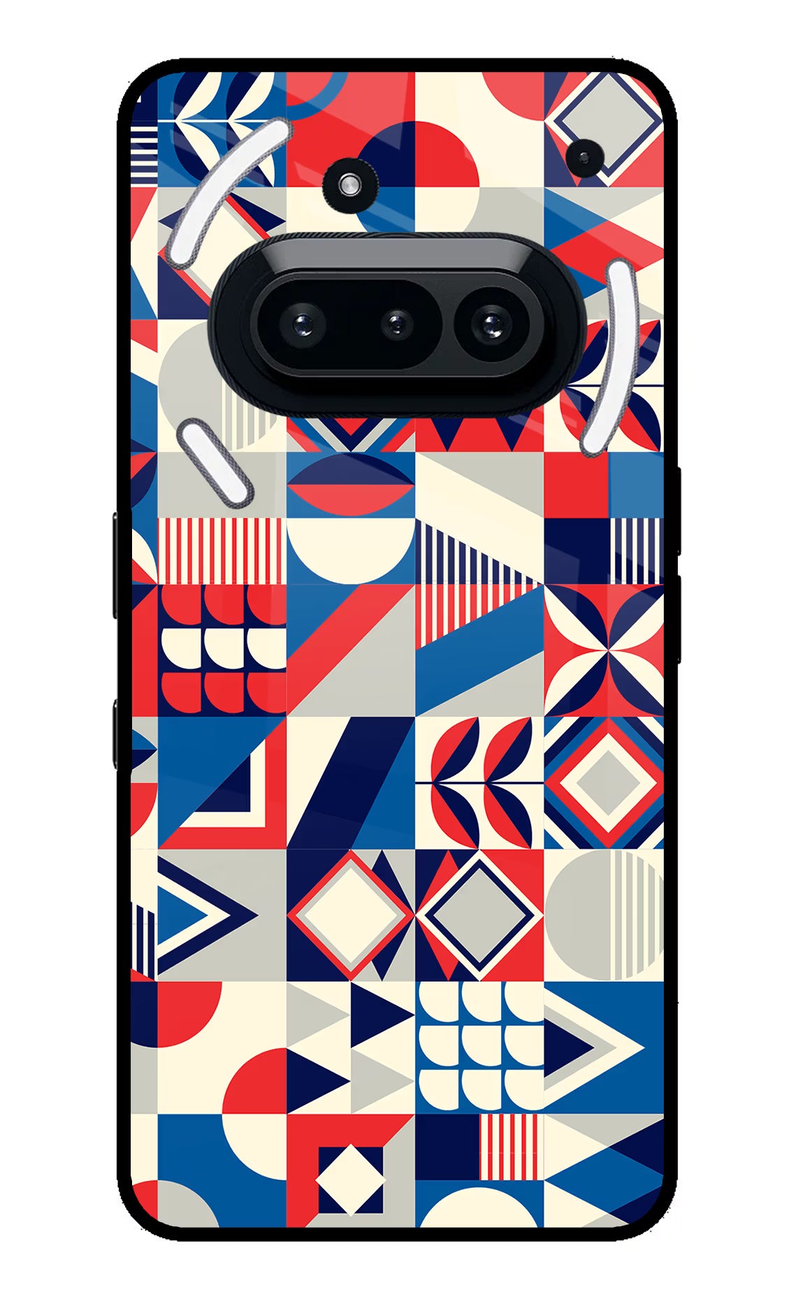 Colorful Pattern Nothing Phone 3A Glass Case Back Cover by Casekaro