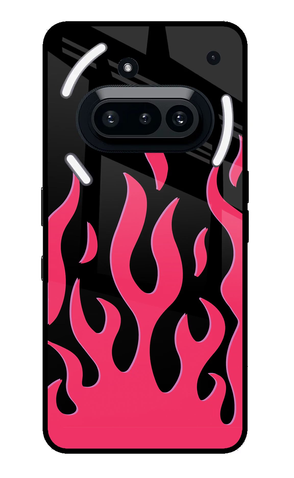Fire Flames Nothing Phone 3A Glass Case Back Cover by Casekaro