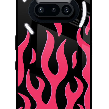 Fire Flames Nothing Phone 3A Glass Case