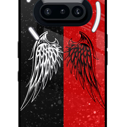 Wings Nothing Phone 3A Glass Case Back Cover by Casekaro