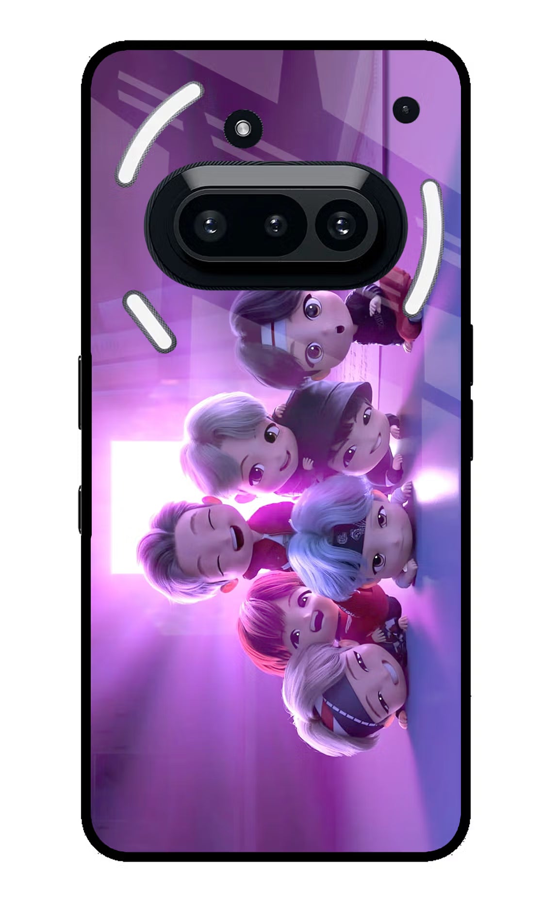 BTS Chibi Nothing Phone 3A Glass Case Back Cover by Casekaro
