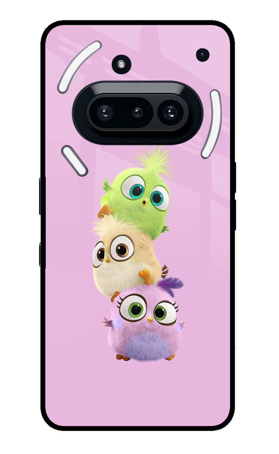 Cute Little Birds Nothing Phone 3A Glass Case Back Cover by Casekaro