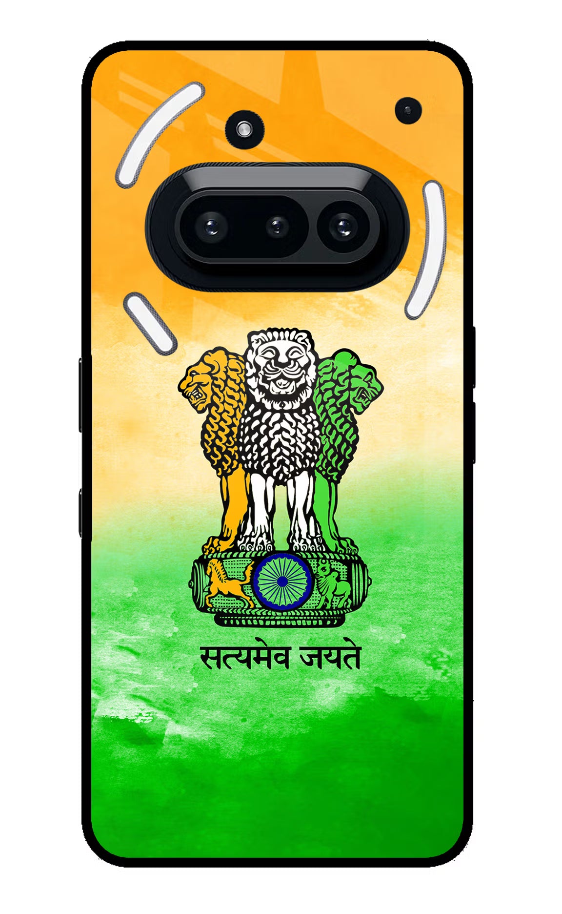 Satyamev Jayate Flag Nothing Phone 3A Glass Case Back Cover by Casekaro