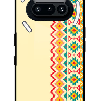 Ethnic Seamless Nothing Phone 3A Glass Case Back Cover by Casekaro